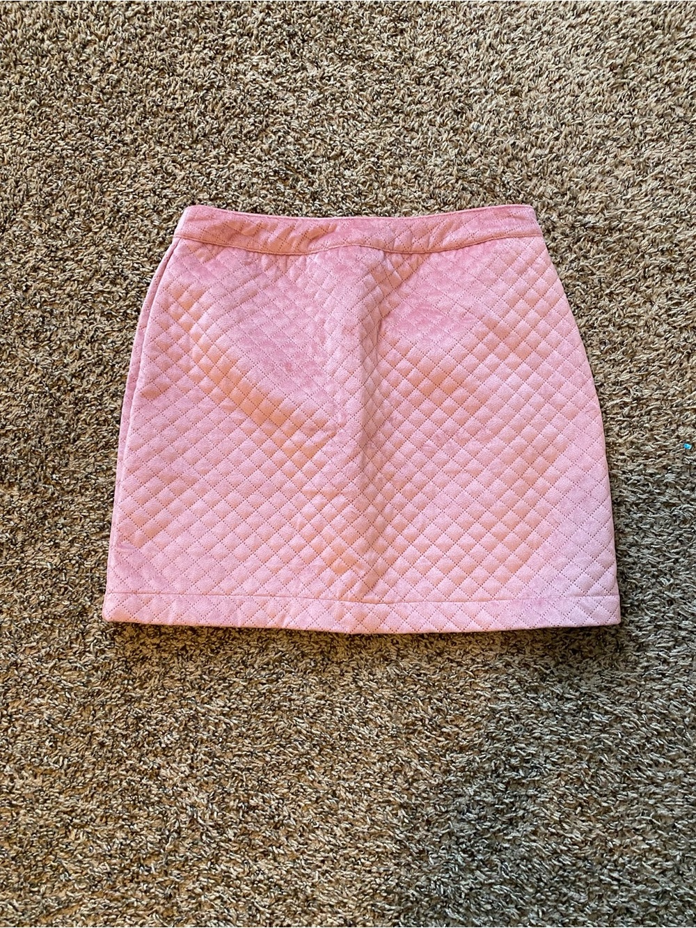 Alya Quilted Pink Mini Skirt